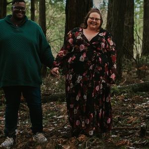 City Chic Floral Long Sleeve Maxi Dress